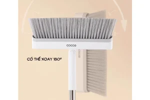 Chổi Quét Nhà ECOCO Kèm Hót Rác Gấp Gọn Cán Dài Thông Minh E2396