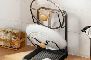 Kệ để vung nồi thớt để bàn ECOCO E25174 kèm khay hứng nước