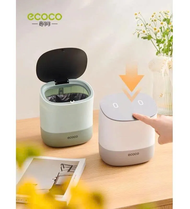 Thùng rác mini để bàn ECOCO E2241 dung tích 1.5L nắp kín Thùng rác mini để bàn ECOCO E2241 dung tích 1.5L nắp kín