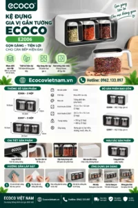 Kệ đựng gia vị gắn tường