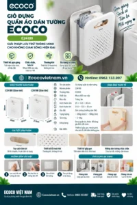 Giỏ Đựng Quần Áo Dán Tường ECOCO