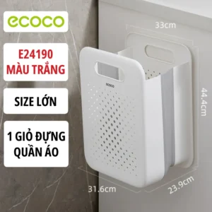 GIỏ đựng quần áo dán tường gấp gọn ecoco
