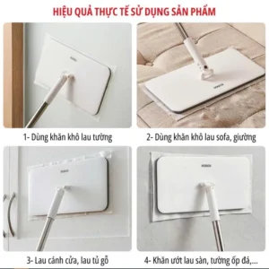 Cây Lau Nhà Xoay 360 Độ ECOCO E2225 | Lau Khô & Ướt, Kháng Khuẩn Hiệu Quả 18 Cây lau nhà Ecoco E2225 xoay 360°