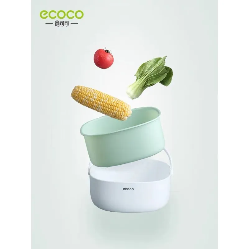 Chậu Rửa Kèm Rổ ECOCO E2025 E2026 | Chậu Rửa Rau Đa Năng Có Rổ Lọc 10 Chậu rửa kèm rổ thông minh
