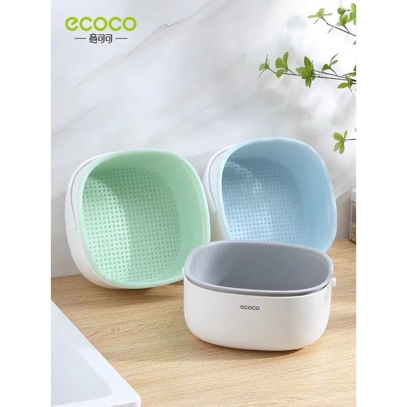 Chậu Rửa Kèm Rổ ECOCO E2025 E2026 | Chậu Rửa Rau Đa Năng Có Rổ Lọc 9 Chậu rửa kèm rổ thông minh