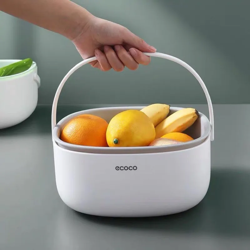 Chậu Rửa Kèm Rổ ECOCO E2025 E2026 | Chậu Rửa Rau Đa Năng Có Rổ Lọc 6 Chậu rửa kèm rổ thông minh