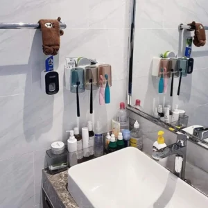 Kệ Để Bàn Chải Đánh Răng ECOCO E1924-E1925-E1926 | Kèm Cốc Từ Tính Cao Cấp 20 Kệ để bàn chải đánh răng kèm cốc