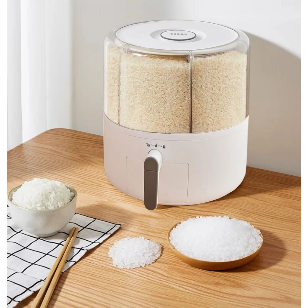 Thùng Đựng Hạt 6 Ngăn ECOCO E2332 - E2333 | Hộp Đựng Ngũ Cốc Chống Ẩm Thông Minh 10 Thùng đựng hạt thông minh