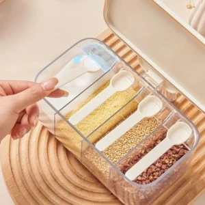 Hộp đựng gia vị 4 ngăn