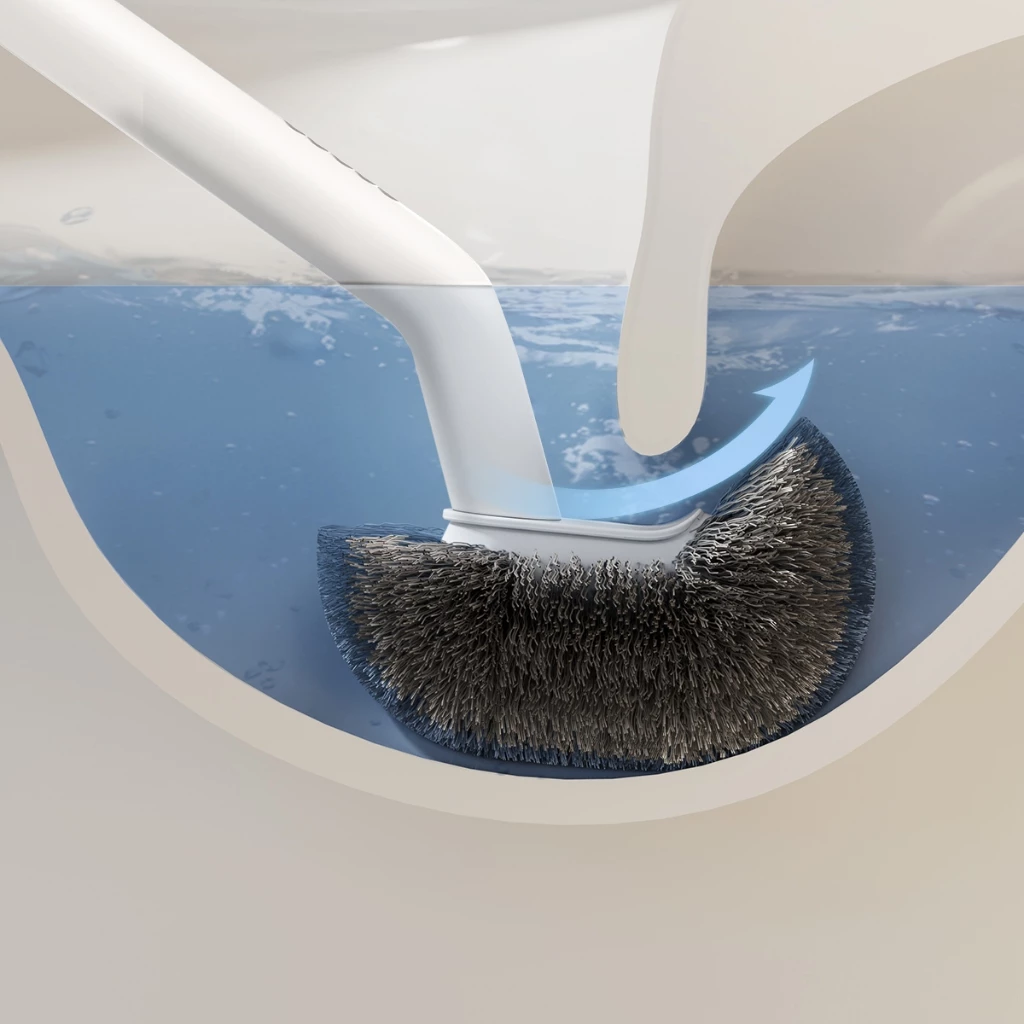 Chổi Cọ Bồn Cầu ECOCO E25044 Treo Tường | Cọ Toilet Chữ S 360° 7 Chổi cọ bộn cầu lông cước Ecoco E25044