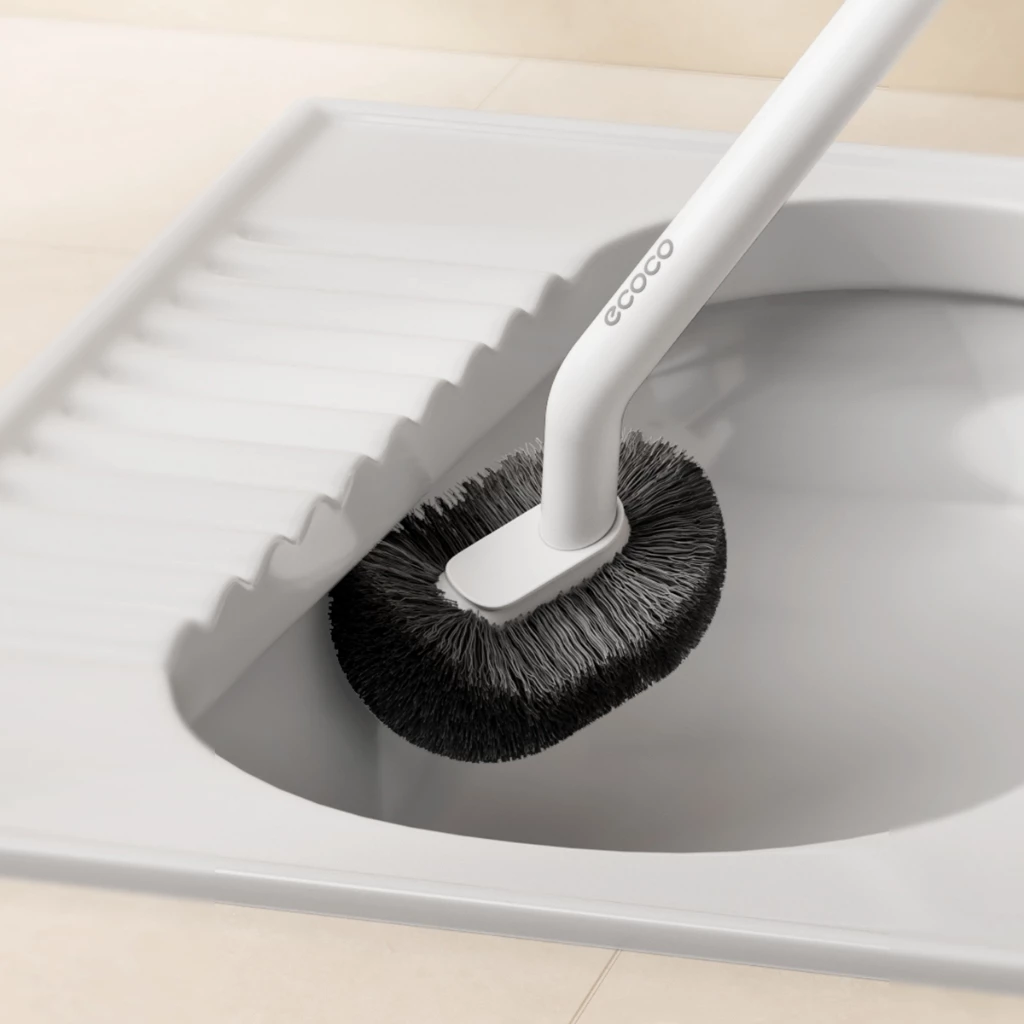 Chổi Cọ Bồn Cầu ECOCO E25044 Treo Tường | Cọ Toilet Chữ S 360° 8 Chổi cọ bộn cầu lông cước Ecoco E25044