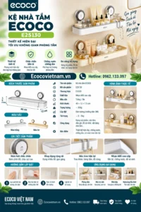 Kệ nhà tắm dán tường không cần khoan