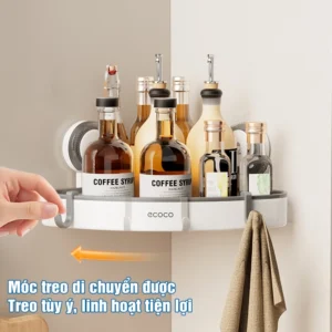 Kệ góc treo tường ecoco e25129 không khoan tường