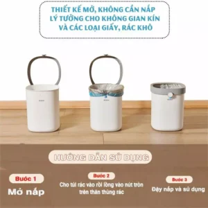 Thùng Rác Thông Minh ECOCO E24215 E24216 | Thiết Kế Mở, Đóng Gói Túi Rác Tự Động 16 thùng rác thông minh ECOCO E24215 E24216
