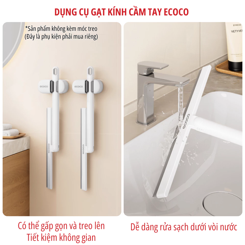Cây Gạt Nước Gạt Kính ECOCO E25213 Cán Xoay 180° 2 Cây gạt nước gạt kính Ecoco E25213