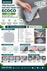 Tấm silicon khử mùi thoát sàn
